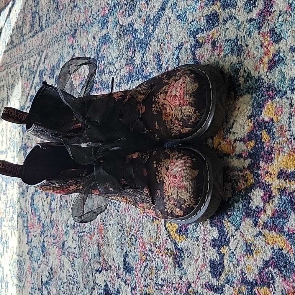 Dr. Martens Floral Canvas Boots